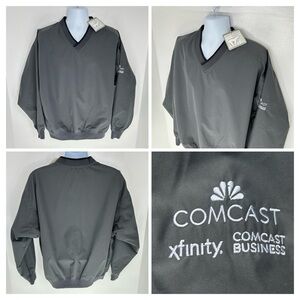 Comcast‎ Business Xfinity NWT Pullover V Neck Jacket Size Medium Black Employee